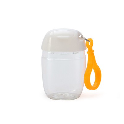 Portable water-free hand sanitizer gel bottle, hook bottle with carabiner, 30ml disinfectant bottle, flip-top bottle