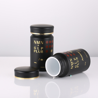 Black frosted 100ml capsule bottle