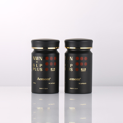 Black frosted 100ml capsule bottle