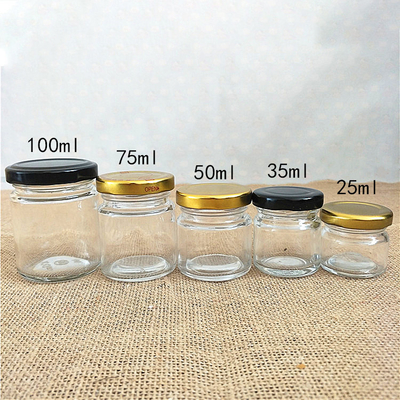15ml 25ml 35ml 50ml 75ml100ml jam jar, honey sealed packaging jar, transparent bird's nest bottle