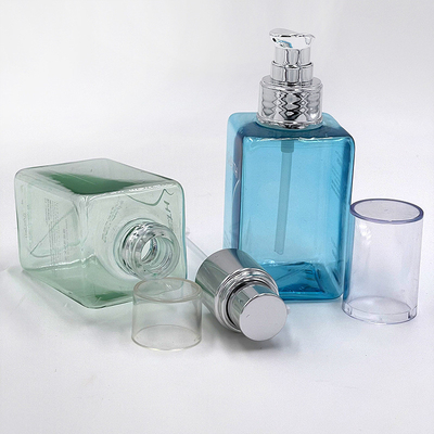 Transparent cosmetic bottle, lotion bottle, plastic bottle with pump head