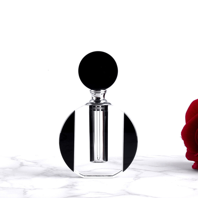 Crystal 3ml perfume bottle, empty essential oil bottle, black crystal cosmetic packaging container