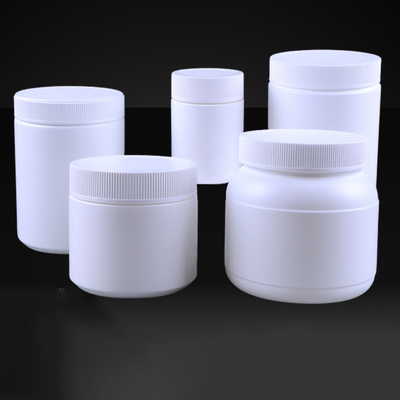 250ml 500ml 700ml 850ml 1000ml White PE big mouth plastic bottle, powder packaging can, plastic jar jar