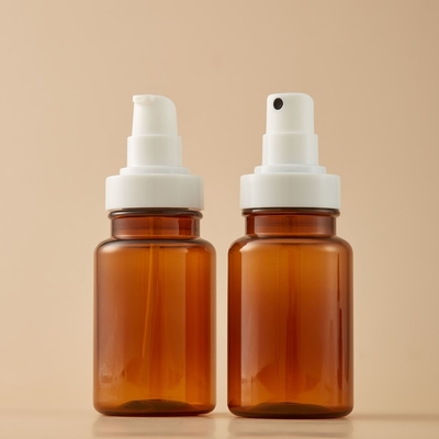 100ML-120ML PET brown bottle, brown bottle, amber plastic bottle, spray bottle, lotion bottle, 80ML cream bottle