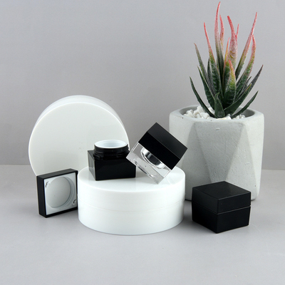 5g Black Acrylic Square Bottle, Nail Polish Bottle, Cosmetic Cream Manicure Bottle