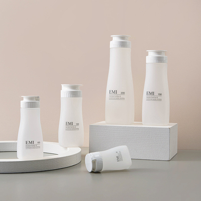 Cosmetic stand-up tube bottle, flip-top shampoo and shower gel bottle, portable travel lotion, cream, shampoo packaging