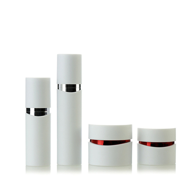A set of large size cosmetic plastic vacuum pump bottle with rose gold shoulder, lotion bottle, cream bottle, cosmetic b