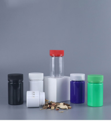 60ml120ml food packaging jar, health care bottle with anti-theft cap, pet white jar