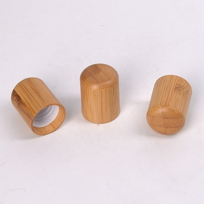 10ml amber glass essential oil bottle frosted amber brown glass bottle with 18mm bamboo wooden screw cap for essential o