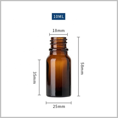 10ml amber glass essential oil bottle frosted amber brown glass bottle with 18mm bamboo wooden screw cap for essential o