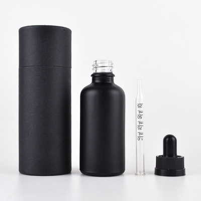 5ml 10ml 20ml 30ml 50ml matte frosted black glass dropper essential oil bottles