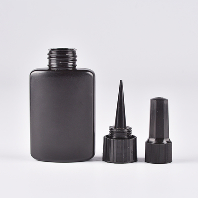 customized sharp mouth 120ml black plastic PET bottle