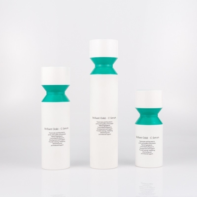 White PP plastic cosmetic packaging airless pump bottle with snap lotion pump