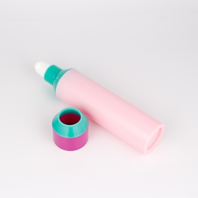 White PP plastic cosmetic packaging airless pump bottle with snap lotion pump