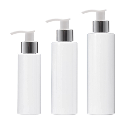 Cosmetic White pet lotion pump bottle 100ml 150ml 200ml packaging bottle container