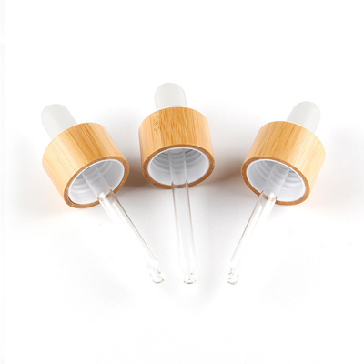 New Style 18mm20mm 24mm Bamboo Glass Droppers For Essential Oil Glass Bottles Ecofriendly Bamboo Cover Pipetting Lid