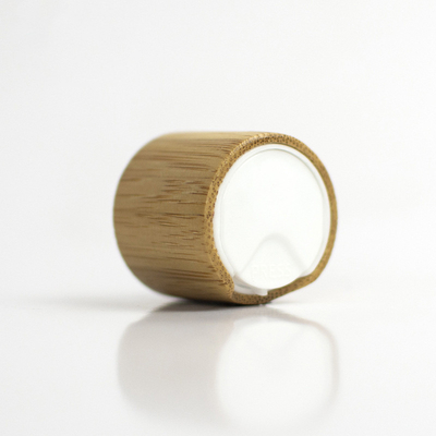 Wholesale 20/410 24/410 Bamboo Disc Cap Press Cap Flip Top Cap for Cosmetic Bottle Jar