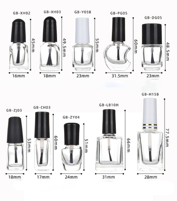 2.5ML/4ML/5ML/10ML/12ML/15ML/ nail polish bottles, a variety of glass nail polish bottles