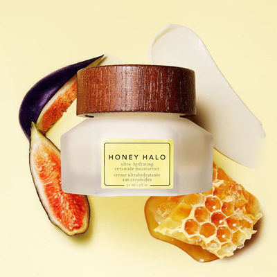 30g 50g cream bottle with wooden lid, polygonal glass jar, sealed honey jar