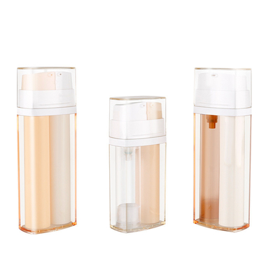 30ml (2 x 15ml) oval plastic dual chamber airless pump