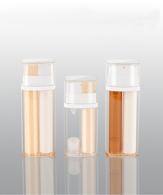 30ml (2 x 15ml) oval plastic dual chamber airless pump