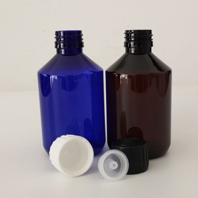 Custom Cosmetic Blue Plastic Bottle Wholesale 200ml/500ml PET Bottle with Anti-theft cover, Pure dew bottle