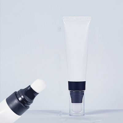 15ML / 80ML Custom brush head cosmetic hose PE  facial cleanser tube plastic package hose with brush