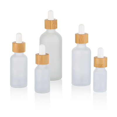 10ml-100ml Essential Oil Bottle 50ml Bamboo Lid White Porcelain/Amber Platinum Essential Oil Bottle Anti-theft Cap