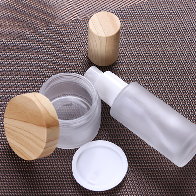 Imitation bamboo wood grain plastic cap Cosmetic bottle wood grain cap