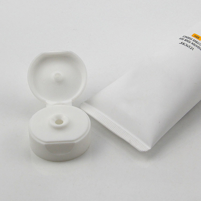Cream White Facial Cleanser Plastic 100ML Soft Tube Cosmetic Empty Packaging Hose With Flip Top Cap