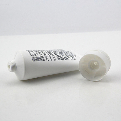 Cream White Facial Cleanser Plastic 100ML Soft Tube Cosmetic Empty Packaging Hose With Flip Top Cap