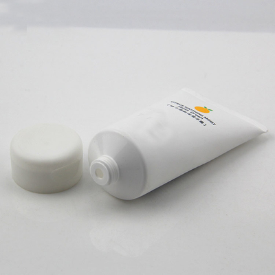 Cream White Facial Cleanser Plastic 100ML Soft Tube Cosmetic Empty Packaging Hose With Flip Top Cap