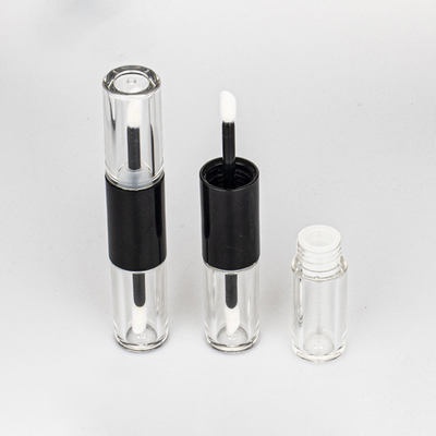 4ml*2 Double Sided Lip Gloss Tube 2022 Private Label Lip Glaze Tubes 8ml Clear Double End Lip Gloss Tubes With Brush