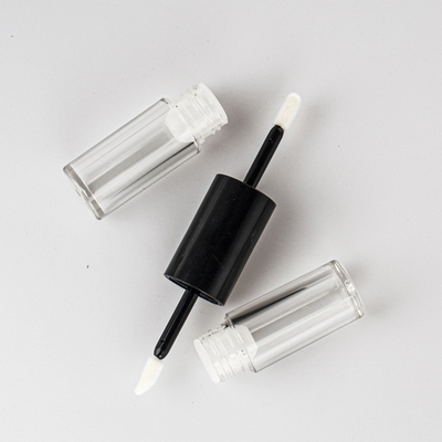 4ml*2 Double Sided Lip Gloss Tube 2022 Private Label Lip Glaze Tubes 8ml Clear Double End Lip Gloss Tubes With Brush