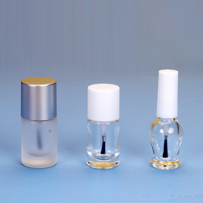 10ML Round square glass nail polish bottles black clear nail gel polish bottle，Lightproof Nail Polish Glass Bottle