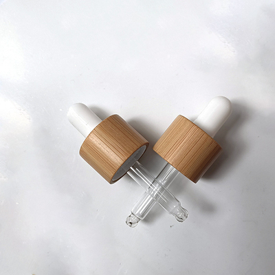 15ml dropper glass bottle with bamboo cap，transparent essential oil bottle