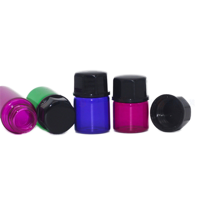 13mm glass bottle with plastic cap, mini essential oil sample bottle with octagonal cap