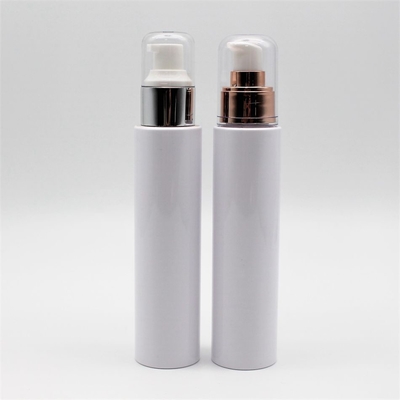 PET pump lotion bottle 30ml 40ml 50ml 60ml 80ml 100ml 120ml clear flat shoulder glass spray bottle for cosmetic