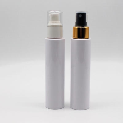 PET pump lotion bottle 30ml 40ml 50ml 60ml 80ml 100ml 120ml clear flat shoulder glass spray bottle for cosmetic