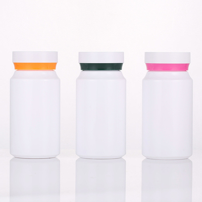 150cc Plastic bottle pharma grade plastic pill capsule bottle with golden cap