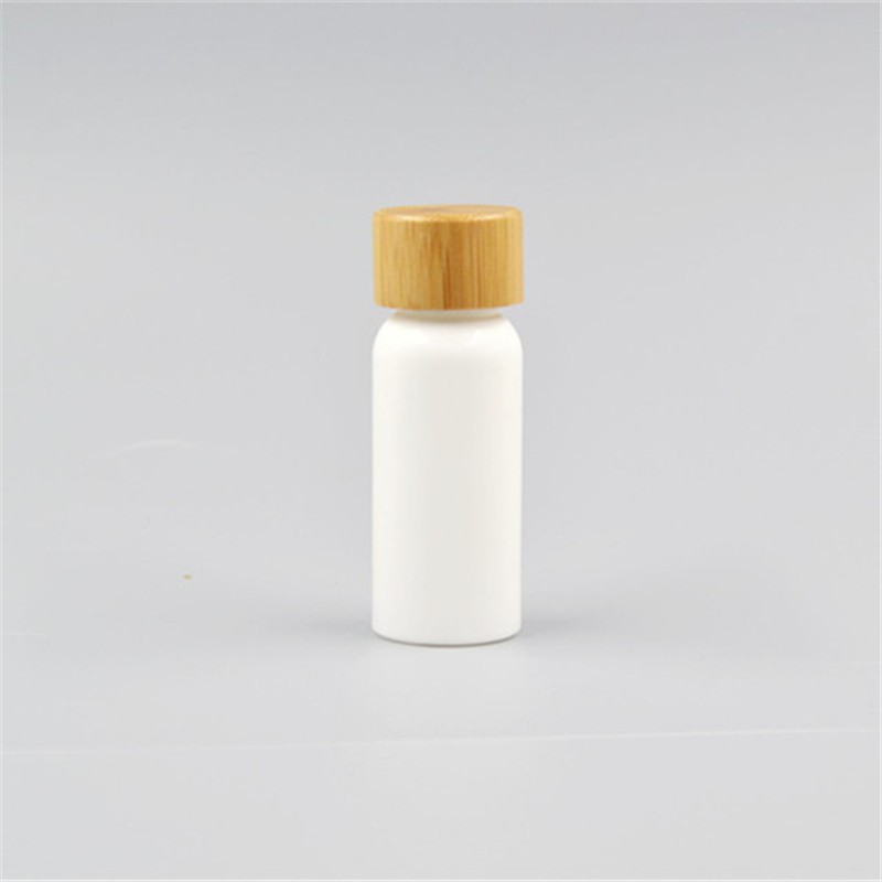 Plastic 100% PLA biodegradable cosmetic packaging 30g50g100g compostable bottle with bamboo cap