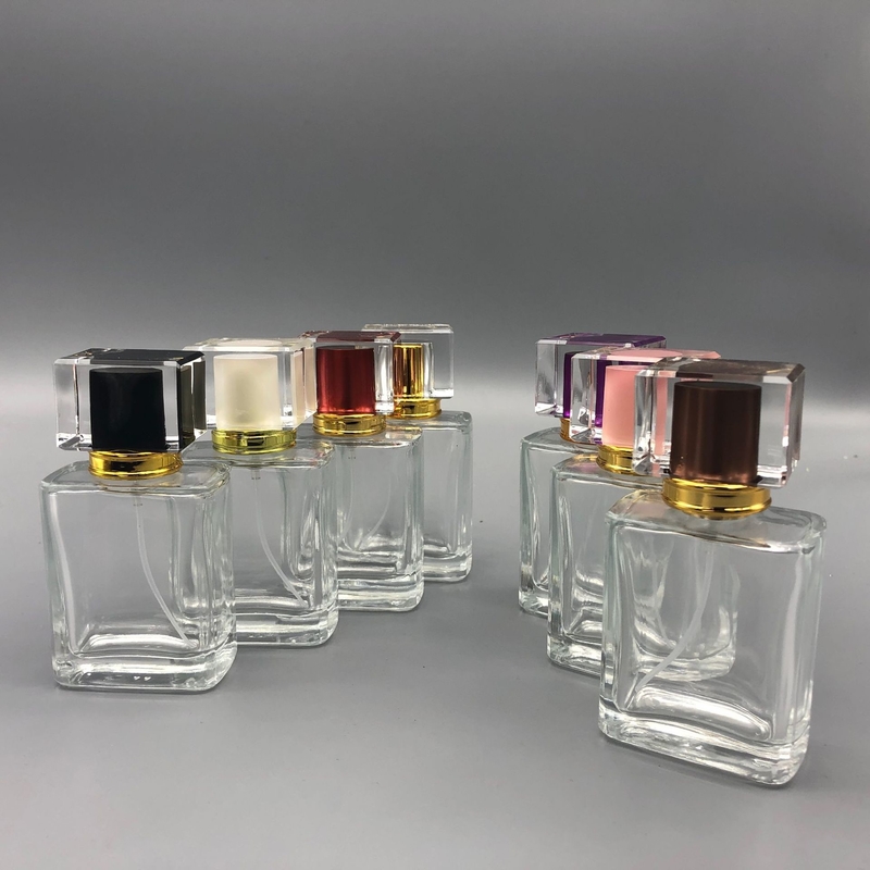 Luxury Wholesale Unique Vintage Refillable 5ml 10ml  30ml 50ml  100ml  Square Spray Glass Packaging Perfume Bottle