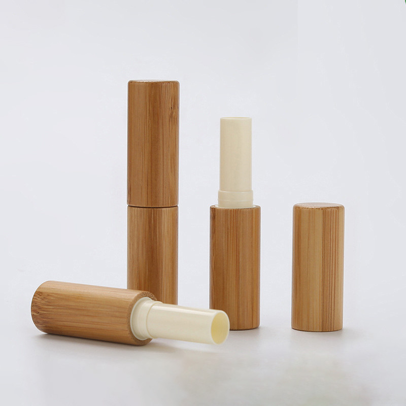 3g 5g Wholesale Eco Friendly Bamboo Lip Balm Tube For Cosmetic Empty Lipstick Containers Lip Balm Stick Container