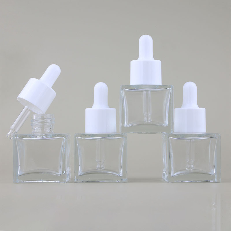 5ML30ML50ML Essence Bottle Square Cover Square Bottle Perfume Separately Bottled Glass Drop Stick Essential Oil Bottle