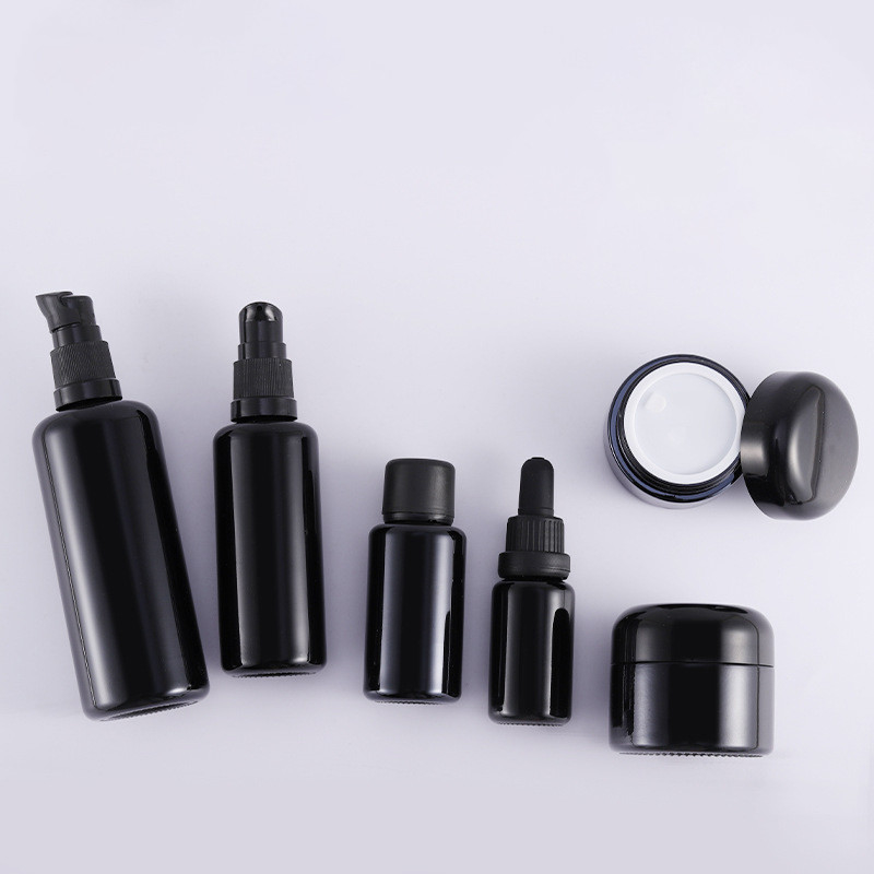 Child Resistant Matte Black Tincture Bottles/Jar  Bottle--（ 10ml 15ml 30ml 50ml 100ml 200ml） Jar（20g 30g 50g ）