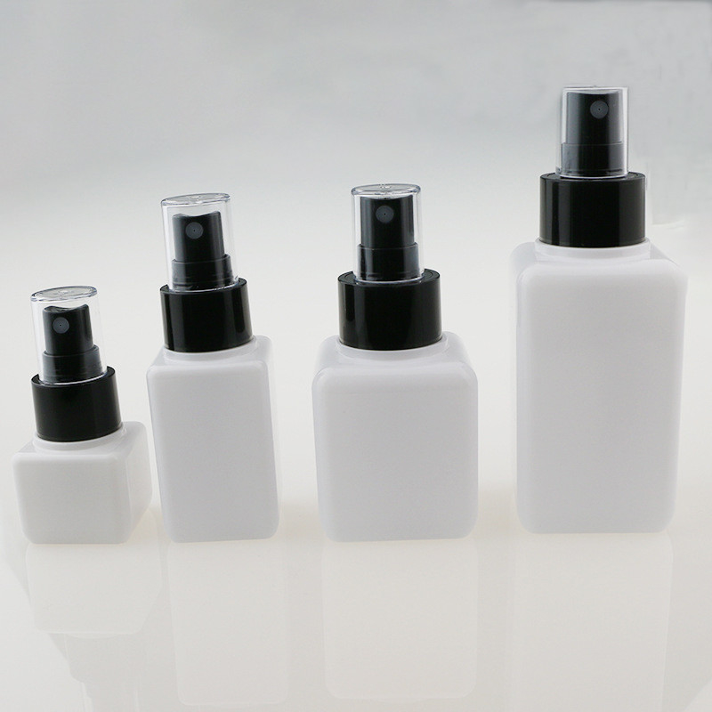 Square 15~100ml White Porcelain Glass Spray Bottles for Essential Oil Small Fine Mist Spray Bottle Perfume bottle