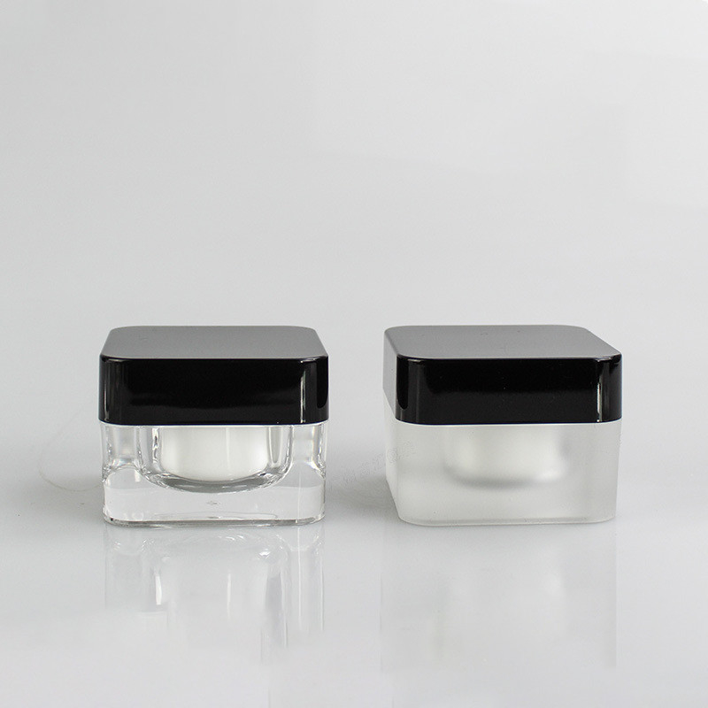 15ml 30ml 50ml Acrylic Cream Jar – Double Wall Square