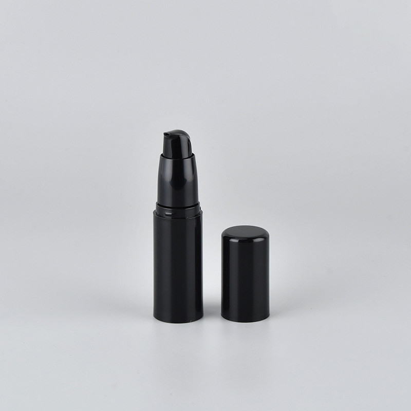 20ml 30ml 40ml 50ml Empty all black frosted airless lotion pump bottle PP airless pump black Cosmetic refillable Jar