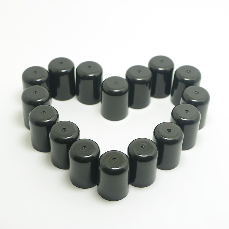 9mm Inner Diameter , Stainless Steel Roller Balls and Black Bottle Cap for 18mmEssential Oils, Cosmetics Bottle