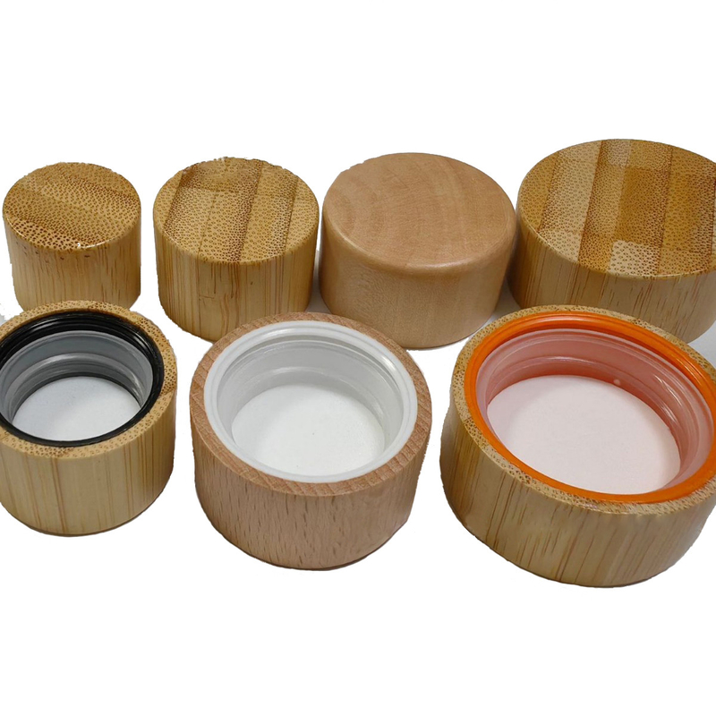Natural bamboo Lid，Bamboo Tamper-Evident less Lid With Liner